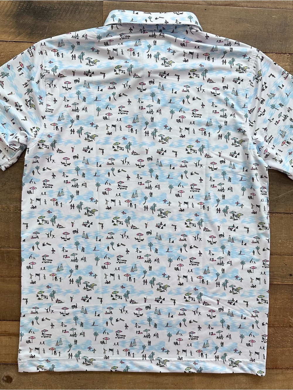 ⭐️NWT Waggle Men's Golf Polo - Beached It (Small) - Picture 4 of 5